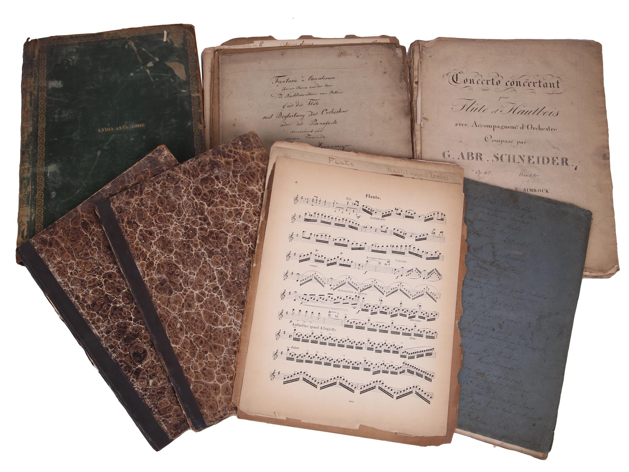 COLLECTION OF FRENCH ANTIQUE SHEET MUSIC BOOKS PIC-0